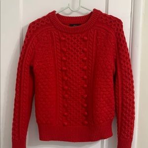 Red knit sweater
